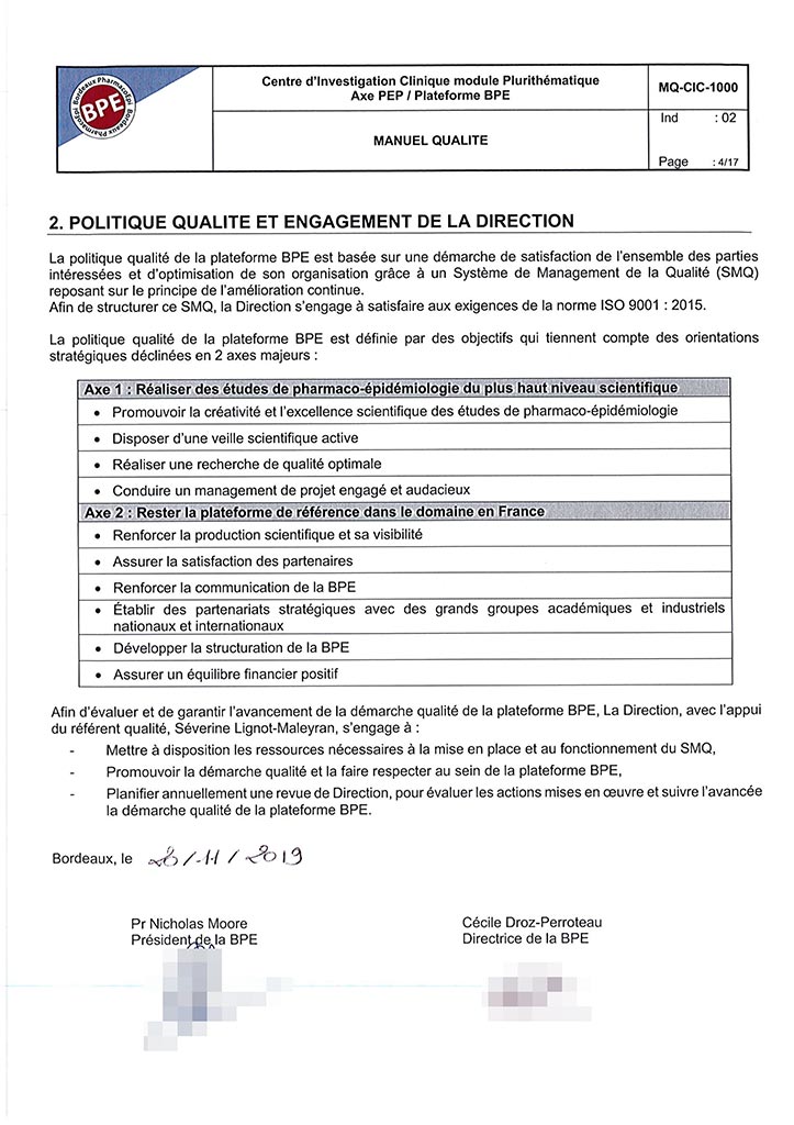 Scan du document Engagement qualité